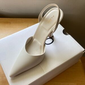 White Aldo heels
